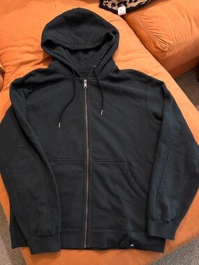 NWOT American Giant Mens Full Zip Hoodie Black L Made USA Heavyweight